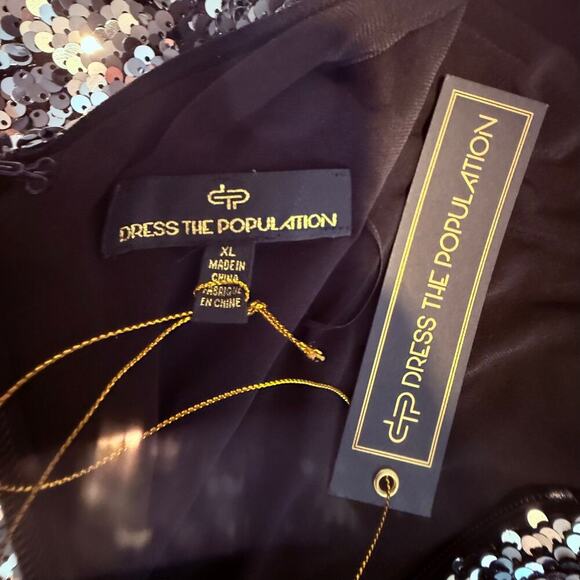 Dress The Population "Natalie Dress" Sequin knee length Dress size XL (12-14) - Picture 8 of 16